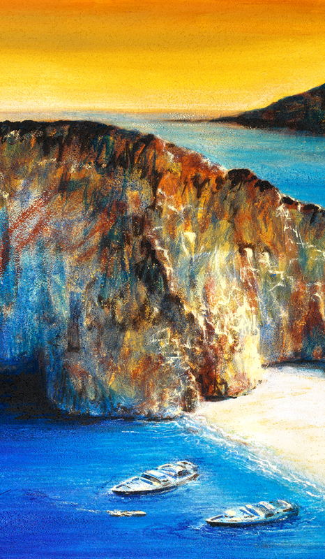 Trompe l'oeil PT 100838 - veduta sulla Spiaggia degli Usignoli